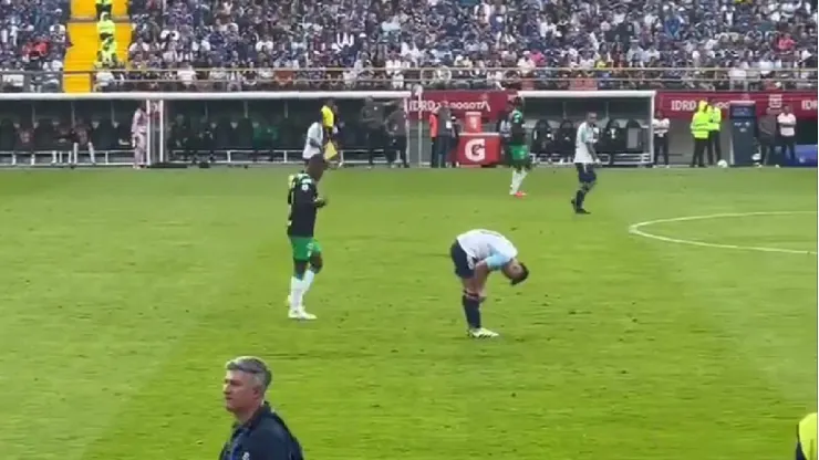 La hinchada de Millonarios le lanzó insultos y fuertes cánticos a Andrés Román.
