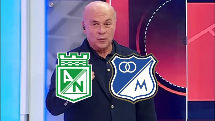 Carlos Antonio Vélez no titubea y dice que el clásico más importante de Colombia es Millonarios vs. Atlético Nacional.
