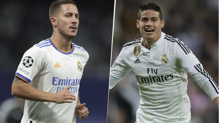 Eden Hazard, quien no le fue bien en el Real Madrid, fue comparado en el 2022 con James Rodríguez en España.
