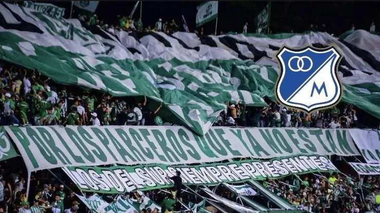 Hinchas de Atlético Nacional en el estadio Atanasio Girardot.
