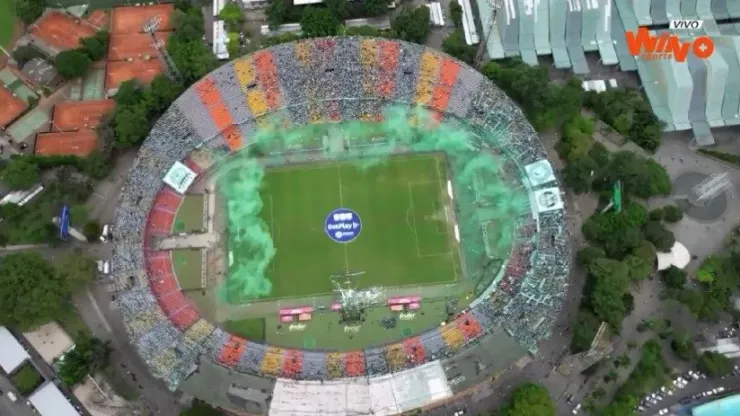 Así fue el pobre acompañamiento de los hinchas de Atlético Nacional ante Millonarios