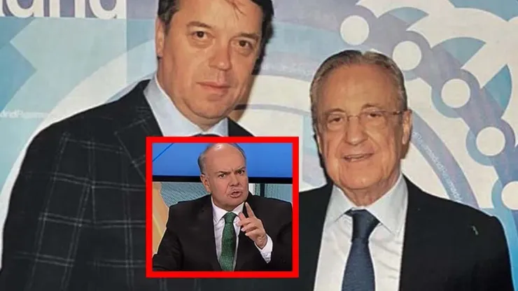 Gustavo Serpa con Florentino Pérez.
