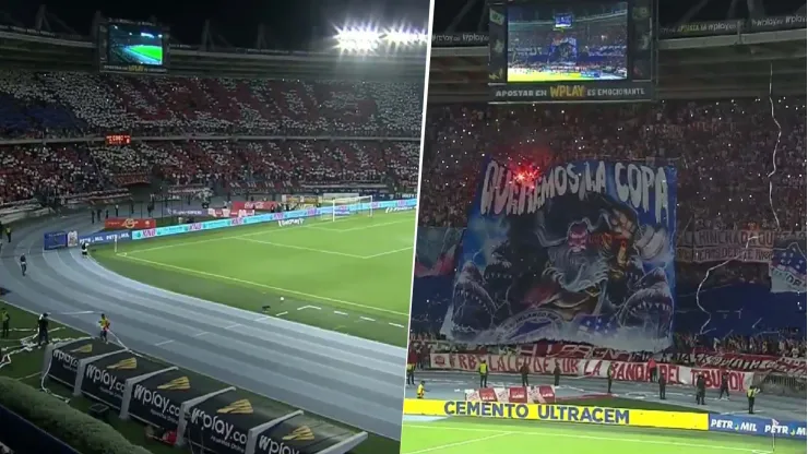 Los tifos y los trapos de los hinchas del Junior.
