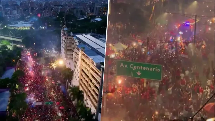 La fiesta del DIM en la previa de la final.
