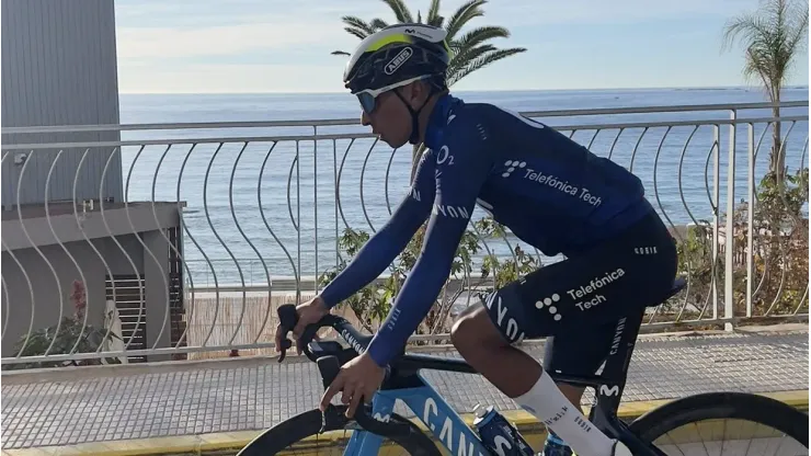 Nairo Quintana con el Movistar Team cerrando el 2023.
