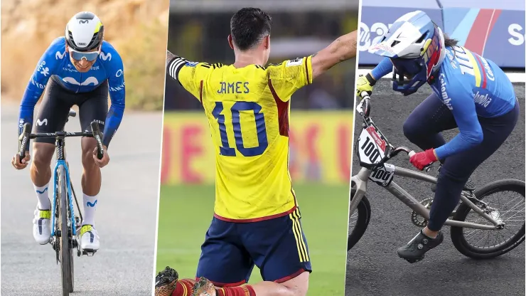 Nairo Quintana, James Rodríguez y Mariana Pajón.
