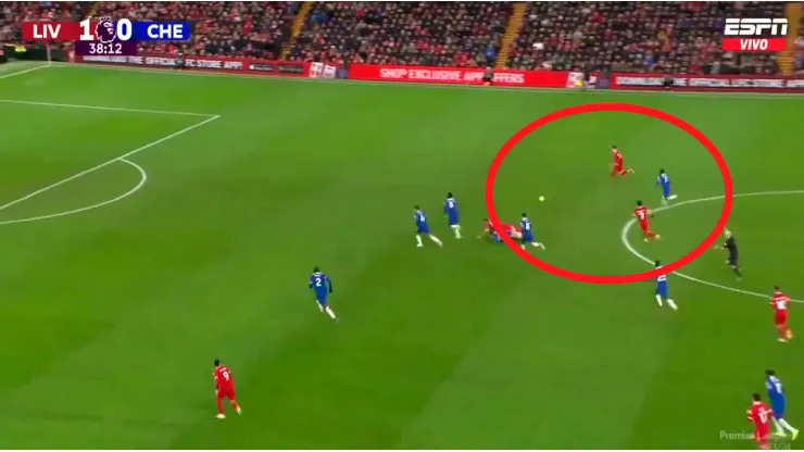 Así fue la asistencia de Luis Díaz en el Liverpool vs. Chelsea.
