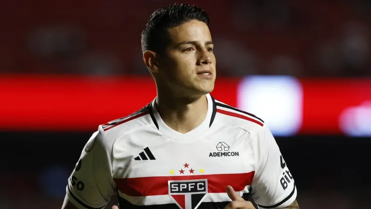 James Rodríguez jugando con São Paulo en el Brasileirao 2023.
