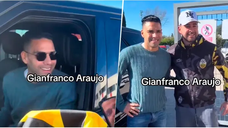 Video: gran detalle de Falcao con dos hinchas venezolanos en España