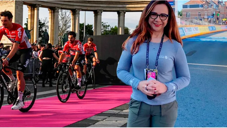 Georgina Ruiz Sandoval, narradora mexicana de ciclismo para Caracol Televisión.
