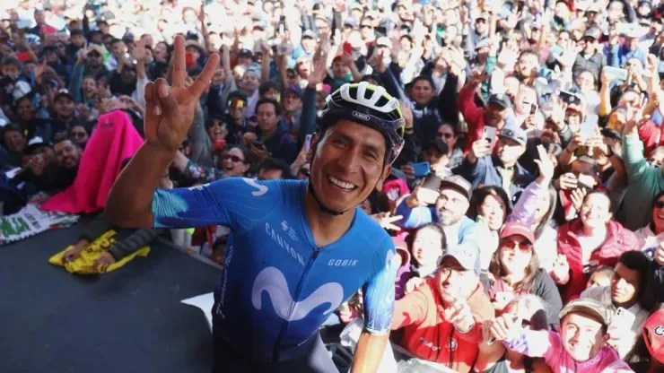 Nairo, con su público en Bogotá durante el Tour Colombia.
