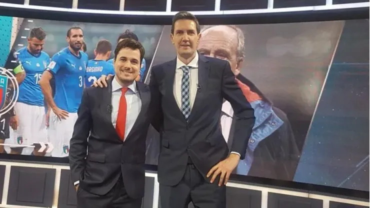 Miguel Simón (derecha), narrador y periodista de ESPN.
