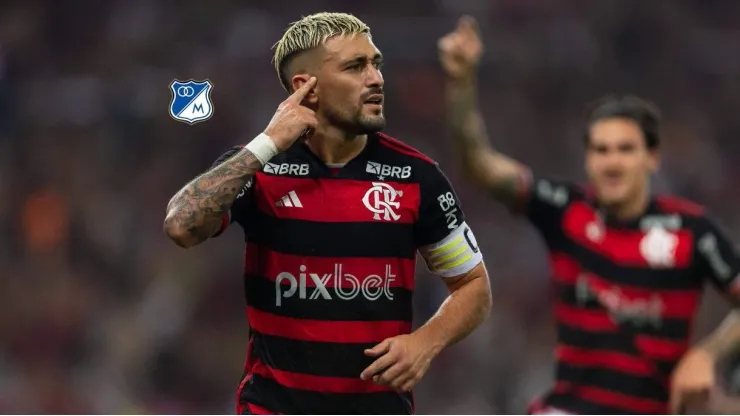 Giorgian De Arrascaeta celebra en el clásico vs. Fluminense.
