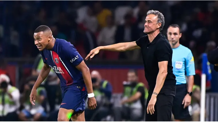 Luis Enrique y Kylian Mbappé, juntos en el Paris Saint Germain.
