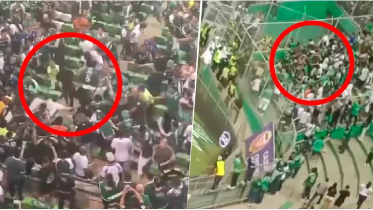 Graves problemas de orden público se presentaron al interior del estadio Palmaseca.
