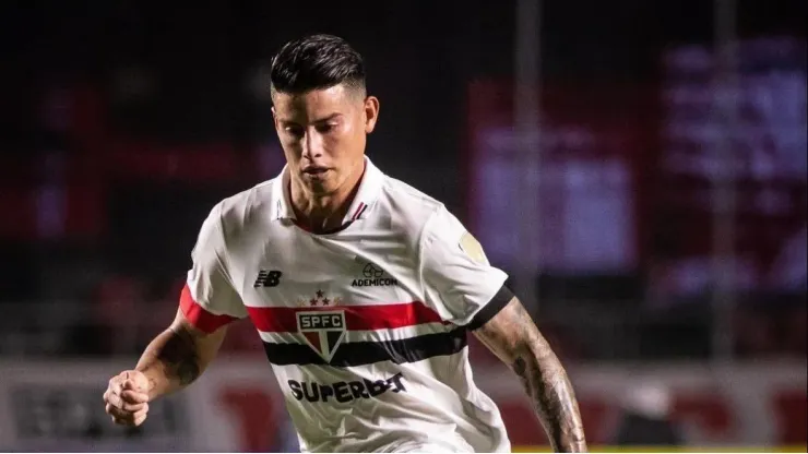 James Rodríguez con el Sao Paulo.
