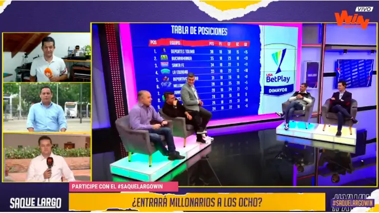 Programa de 'Saque Largo', en vivo por Win Sports.
