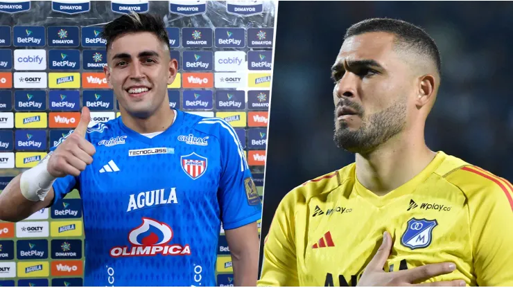 Santiago Mele y Álvaro Montero, los portero más valiosos del fútbol colombiano.
