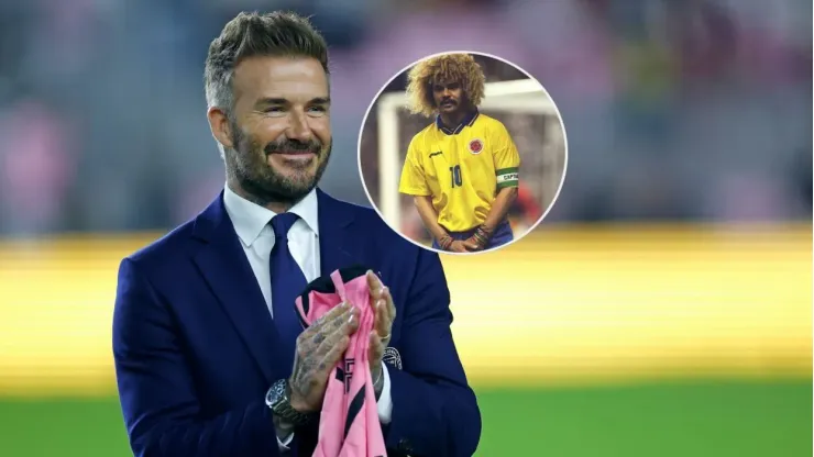 David Beckham y Carlos Valderrama.
