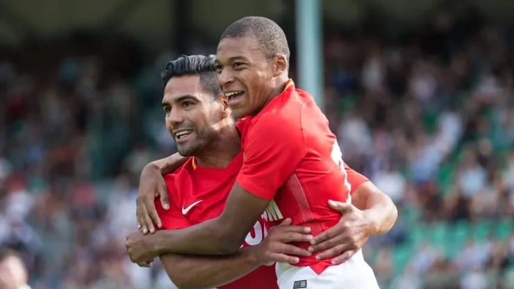 Falcao García con Mbappé en el Mónaco.
