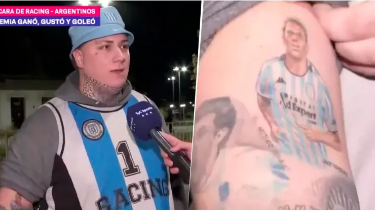 Hincha de Racing mostró todo su fanatismo por Juan Fernando Quintero.
