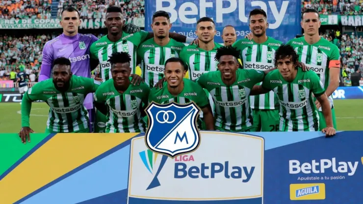 Equipo de Atlético Nacional vs. Millonarios.
