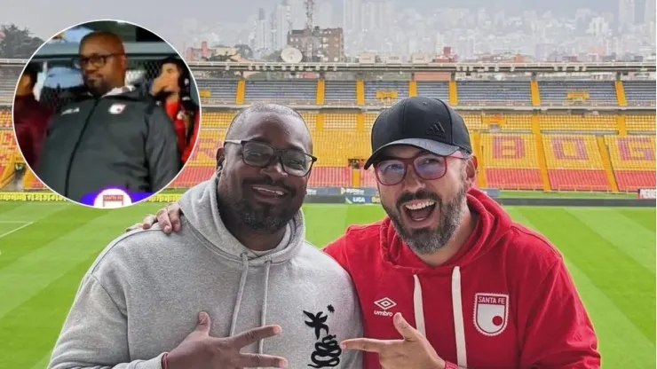 Léider Preciado y Rafael Cifuentes, hinchas de Independiente Santa Fe.
