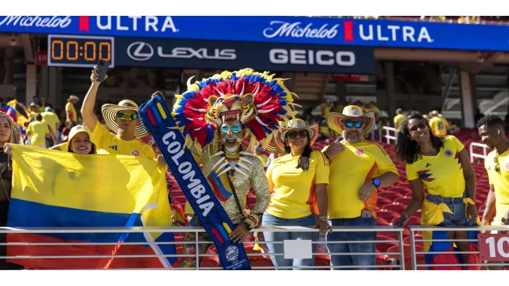 July 2, 2024, Santa Clara, Ca, UNITED STATES: Fans of Colombia during a match against Brazil in Group D of the Copa America at the .LeviÃââ s Stadium in Santa Clara, California in the United States this Tuesday, July 2, 2024 Santa Clara UNITED STATES - ZUMAv122 20240702_aap_v122_032 Copyright: xWilliamxVolcovx
