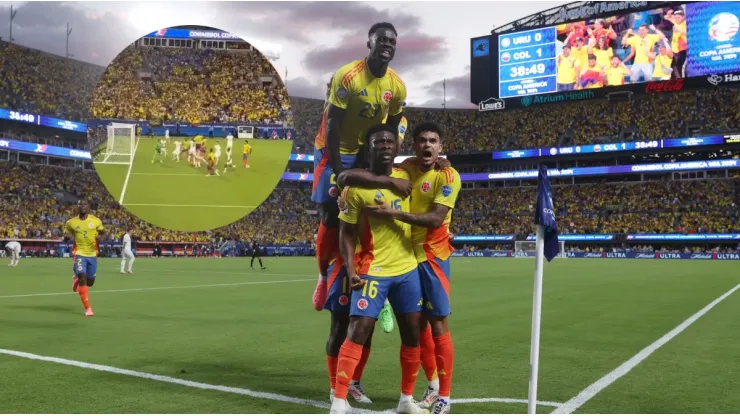 Así se vio el gol de Colombia ante Uruguay desde la tribuna