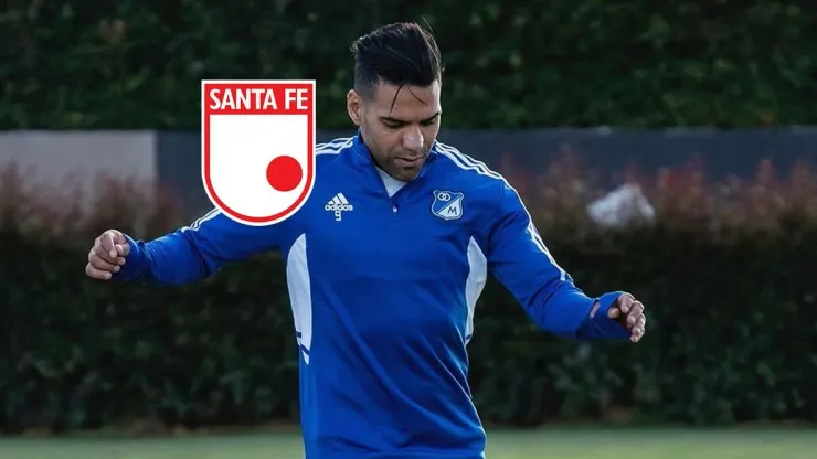 Falcao García en un entrenamiento de Millonarios.
