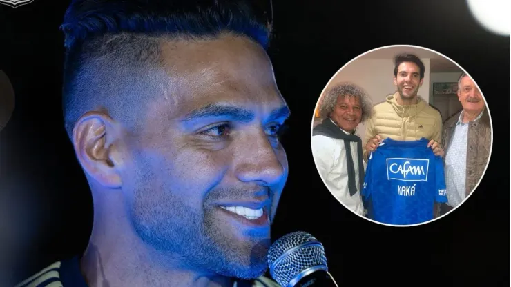 Radamel Falcao García en su presentación con Millonarios
