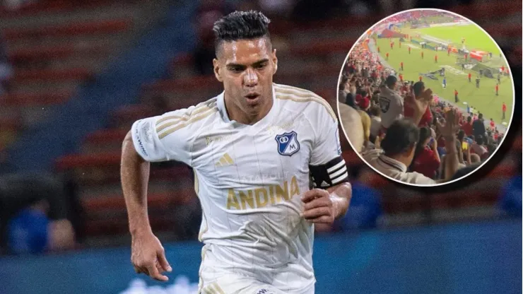 Radamel Falcao García con Millonarios ante el DIM.
