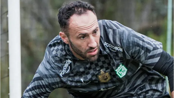 David Ospina en un entrenamiento de Nacional.
