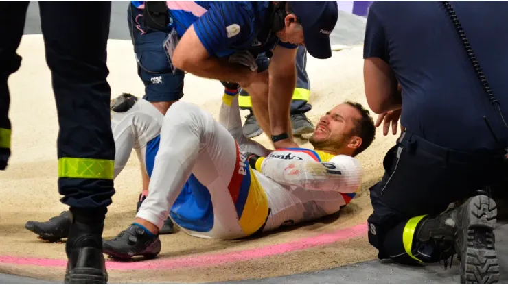 Carlos Ramírez, ciclista colombiano en los Juegos Olímpicos París 2024.
