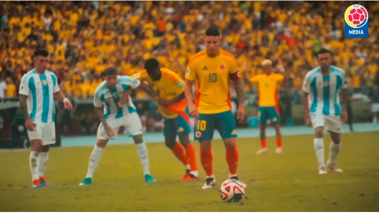 James Rodríguez y su penal ante Argentina en Eliminatorias.
