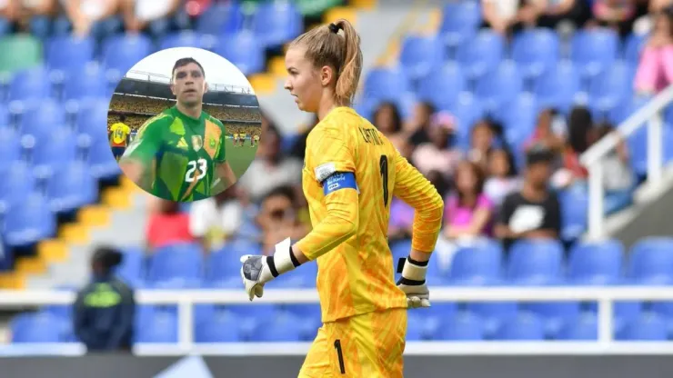 Portera de Países Bajos vs. Colombia en el Pascual Guerrero.
