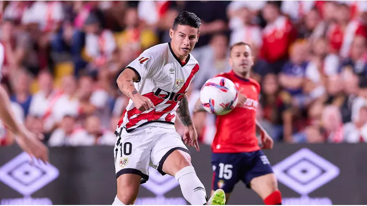 James Rodríguez en su debut como nuevo jugador del Rayo Vallecano.
