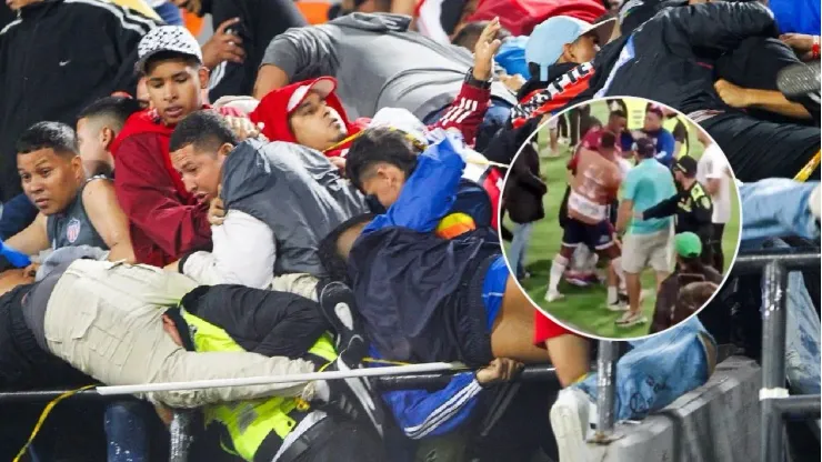 Hinchas del Junior en el estadio Atanasio Girardot.
