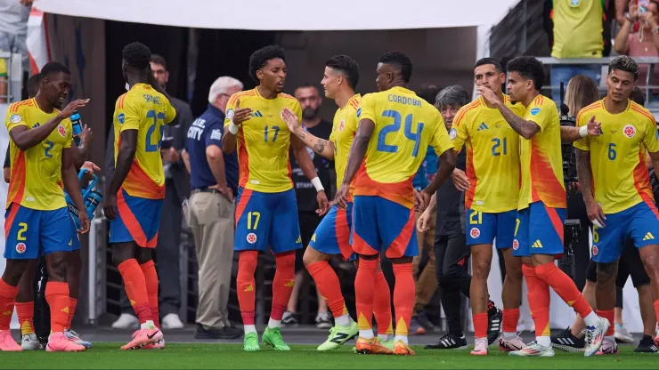 Jugadores de la Selección Colombia ante Panamá por la Copa América 2024.
