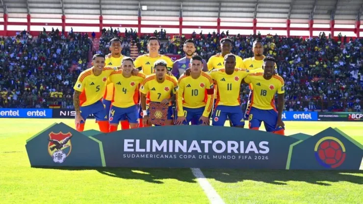 El equipo contra Bolivia.
