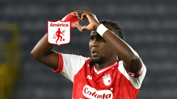 Hugo Rodallega, jugador de Santa Fe.
