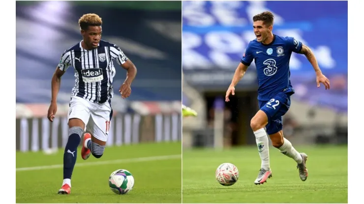 Grady Diangana (left) and Christian Pulisic. (Getty)
