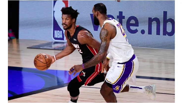 Jimmy Butler dominated in Game 4. (Getty)
