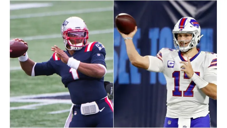 Cam Newton (left) and Josh Allen. (Getty)
