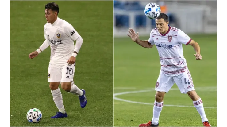 Christian Pavón (left) hasn't been the player everyone expected him to be in LA. (Getty)
