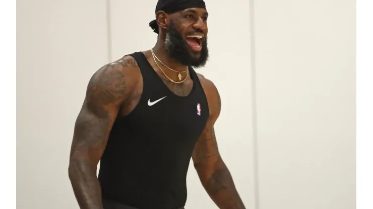 LeBron James had a big laugh at the expense of Donald Trump on Twitter. (Getty)
