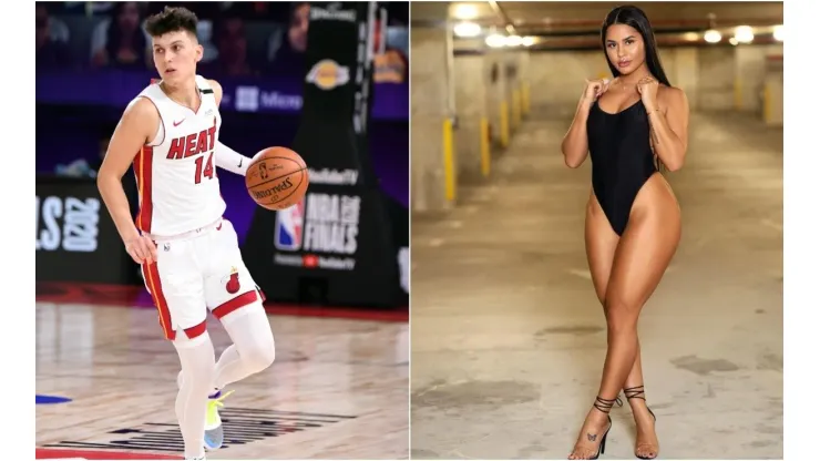 Tyler Herro and Katya Elise Henry. (Getty)
