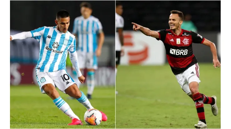 Racing's Matias Rojas (left) and Flamengo's Rene (right). (Getty)
