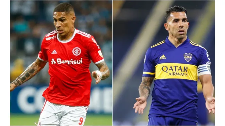 Paolo Guerrero (left) and Carlos Tevez (right). (Getty)
