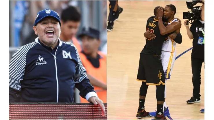 Diego Maradona commented on one of the most memorable moments in recent NBA Finals. (Getty)
